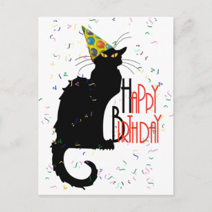 Le Chat Noir Happy Birthday Postkarte