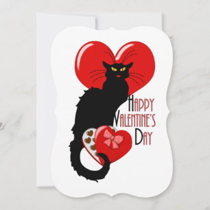 Le Chat Noir Herz Süßigkeiten Valentinstag  Einladung