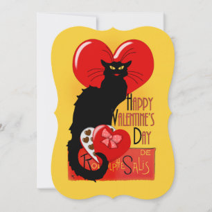 Le Chat Noir Herz Süßigkeiten Valentinstag  Einladung