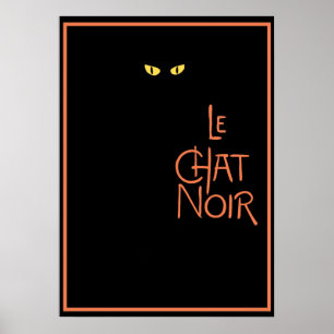 Le Chat Noir im Dunkeln Poster