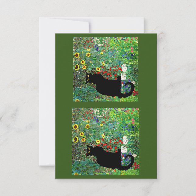 Le Chat Noir im Garten von Klimt, Dankeskarte (Vorderseite)
