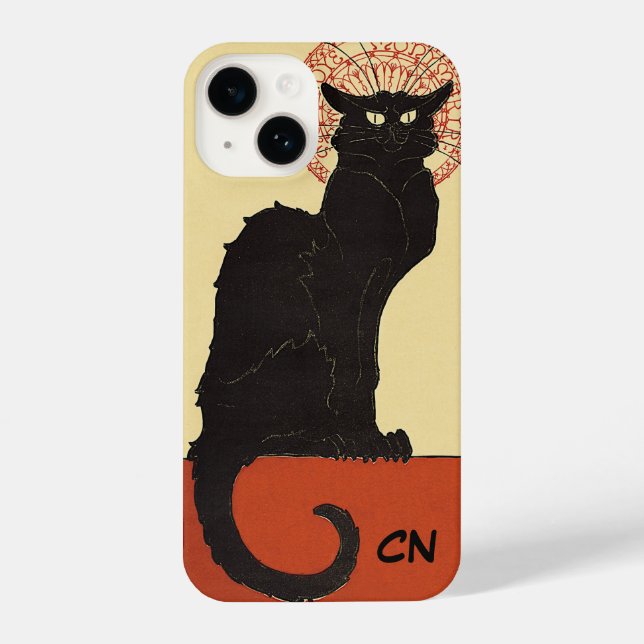 "Le Chat Noir" Inspirierter Fall | Cat Lovers iPhone Hülle (Rückseite)
