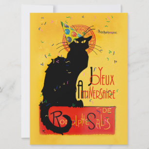 Le Chat Noir - Joyeux Anniversaire Einladung