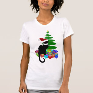Le Chat Noir mit Weihnachtsbaum T-Shirt
