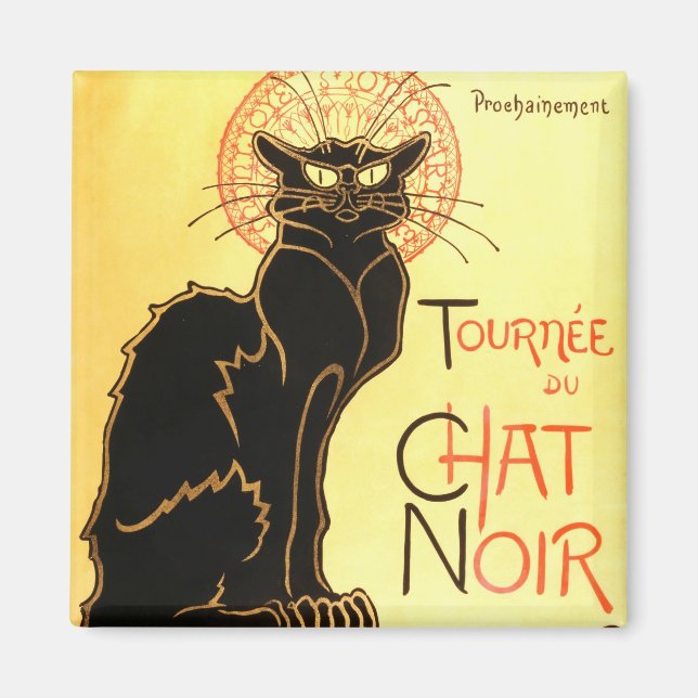 Le Chat noir, Original-Reklametafel Magnet (Vorne)