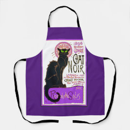 Le Chat Noir, The Black Cat in Lila, Schürze