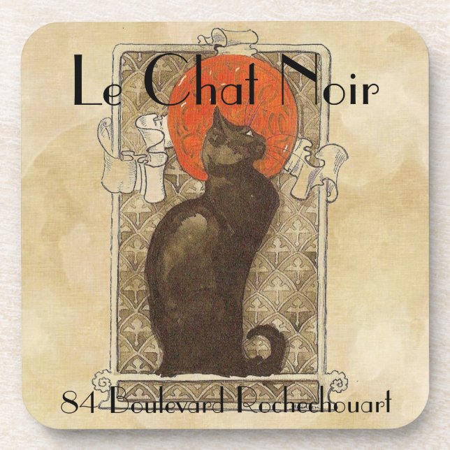 Le Chat Noir Untersetzer (Vorderseite)