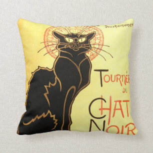 Le chat noir, ursprüngliche Anschlagtafel Kissen