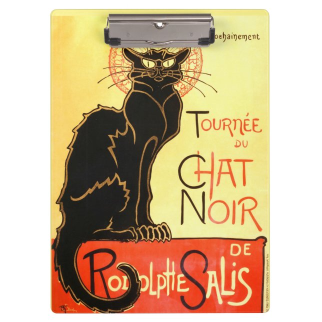 Le chat noir, ursprüngliche Anschlagtafel Klemmbrett (Vorderseite)