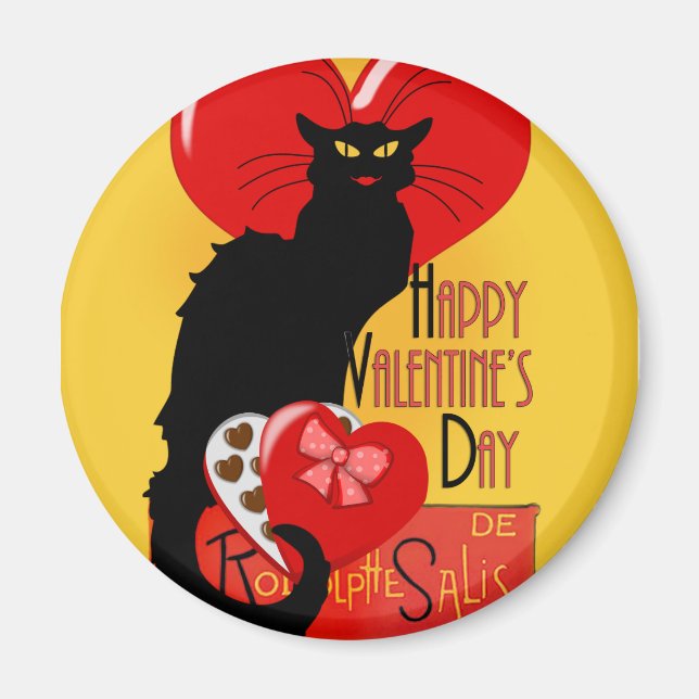 Le Chat Noir Valentine's Day Magnet (Vorne)