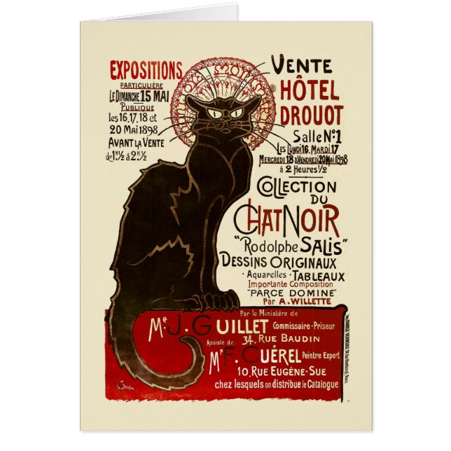 Le Chat Noir, Vente Hôtel Drouot (Vorne)