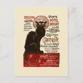 Le Chat Noir, Vente Hôtel Drouot Postkarte