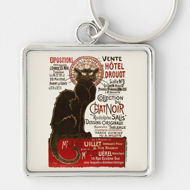 Le Chat Noir, Vente Hôtel Drouot Schlüsselanhänger (Vorne)