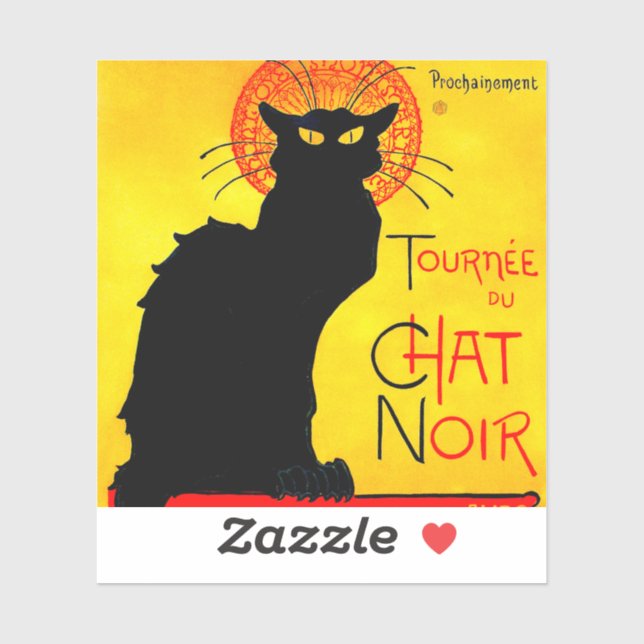 Le Chat Noir Vintag Aufkleber (Blatt)
