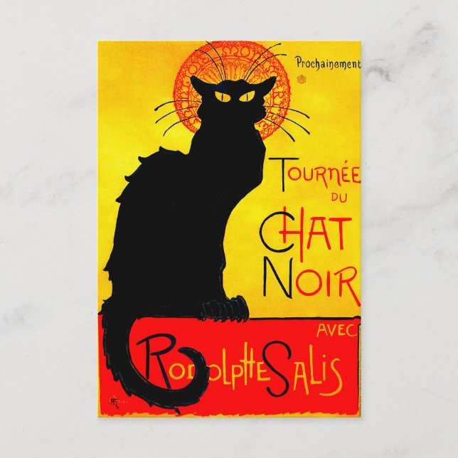 Le Chat Noir Vintag Begleitkarte (Vorderseite)
