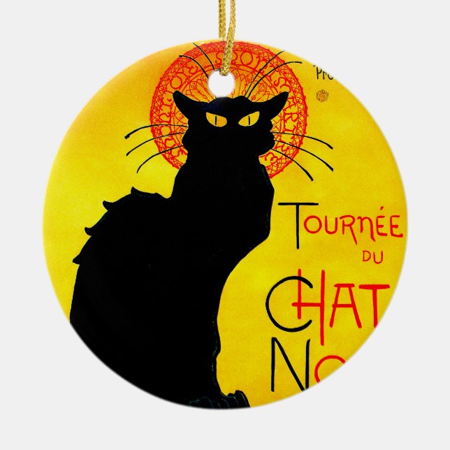 Le Chat Noir Vintag Keramik Ornament (Vorne)
