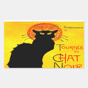 Le Chat Noir Vintag Rechteckiger Aufkleber