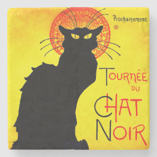 Le Chat Noir Vintag Steinuntersetzer