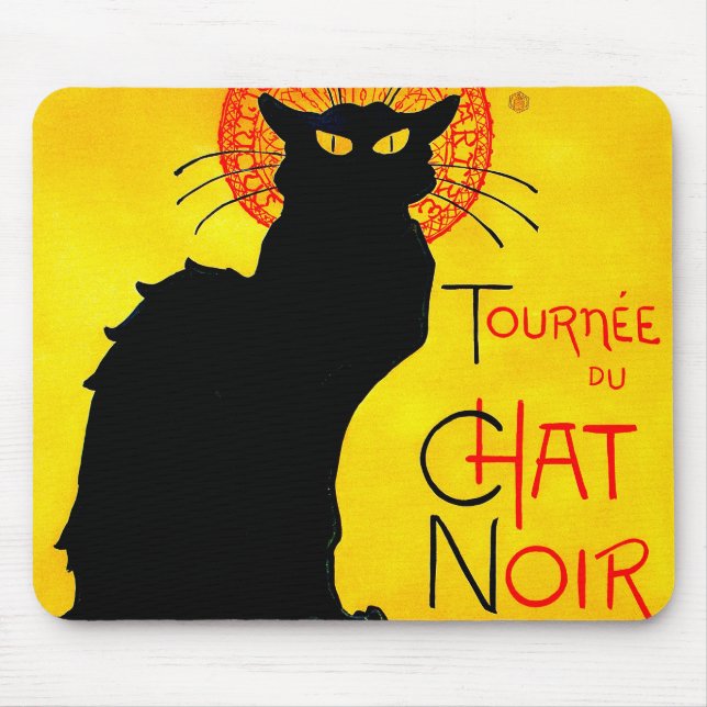 Le Chat Noir Vintage Mousepad (Vorne)