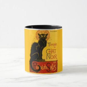 Le Chat Noir Vintage Schwarze Katze Art Nouveau Re Tasse