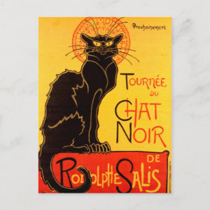 Le Chat Noir Vintage Schwarzkatze Jugendstil Postkarte
