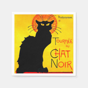 Le Chat Noir Vintage Serviette