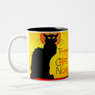 Le Chat Noir Vintage Zweifarbige Tasse