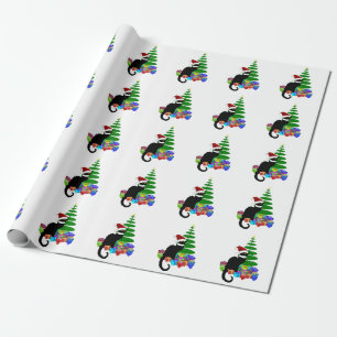 Le Chat Noir Weihnachtsmann Hut Weihnachten Geschenkpapier