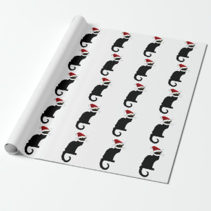 Le Chat Noir Weihnachtsmannmütze Weihnachten Geschenkpapier