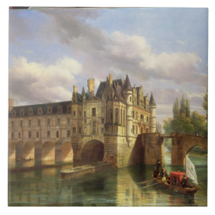 Le Chateau de Chenonceau, 1843 (Öl auf Leinwand) Fliese