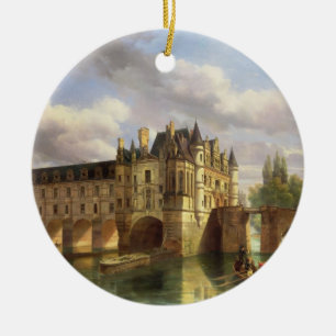 Le Chateau de Chenonceau, 1843 (Öl auf Leinwand) Keramik Ornament