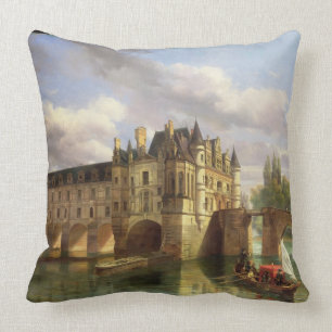 Le Chateau de Chenonceau, 1843 (Öl auf Leinwand) Kissen