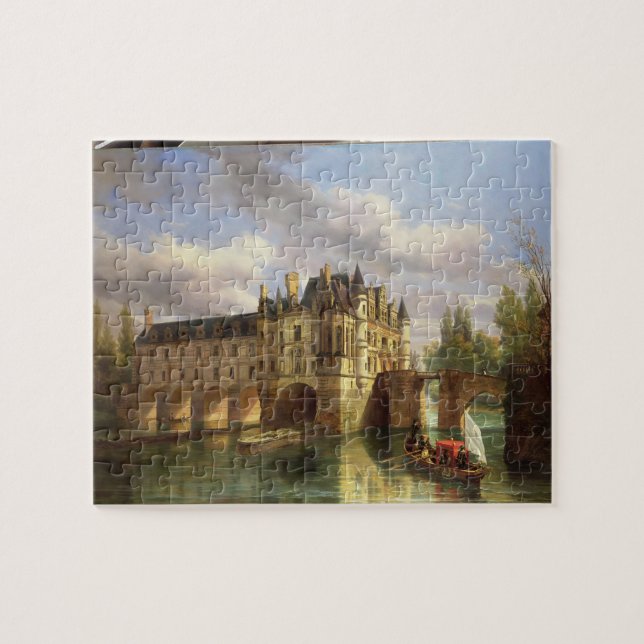 Le Chateau de Chenonceau, 1843 (Öl auf Leinwand) Puzzle (Horizontal)