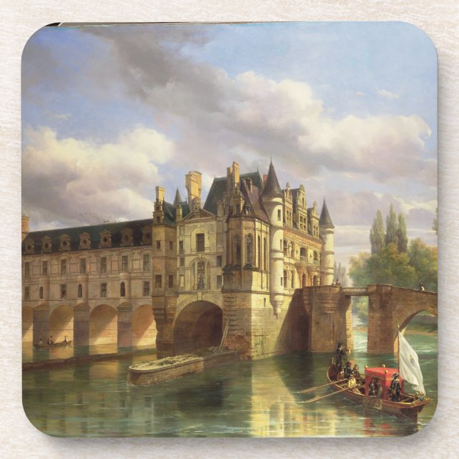 Le Chateau de Chenonceau, 1843 (Öl auf Leinwand) Untersetzer (Vorderseite)