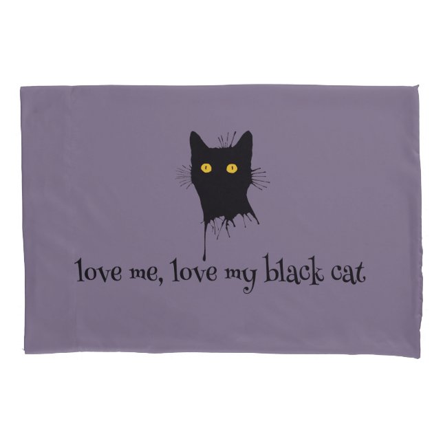 Le Chaton Noir Liebe Me Liebe My Black Cat Lover Kissenbezug (Vorderseite)