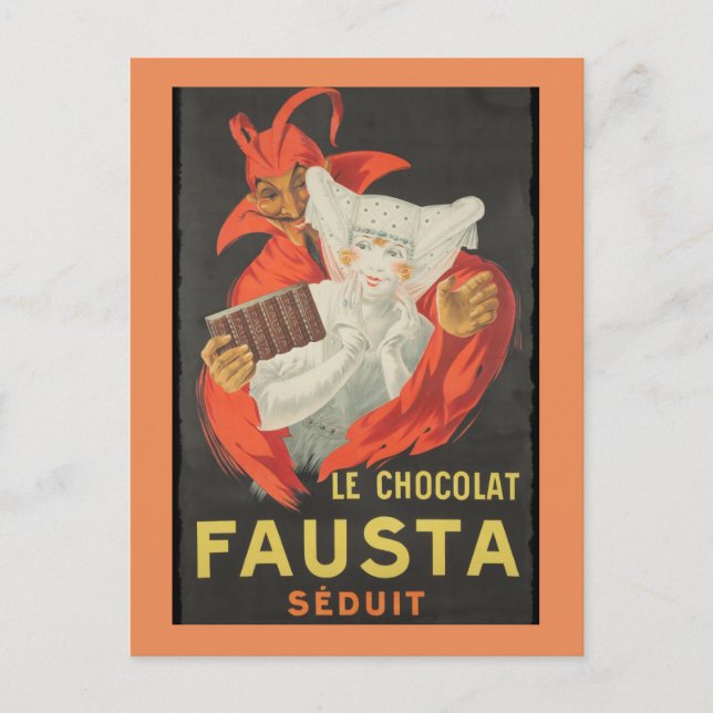 Le Chocolat Fausta Seduit Postkarte (Vorderseite)