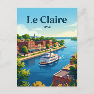 Le Claire Iowa Postkarte