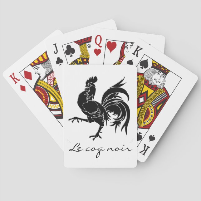 Le Coq noir der schwarze Hahn Spielkarten (Rückseite)