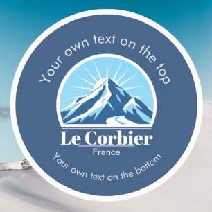 Le Corbier Frankreich Skigebiet Urlaub Aufkleber
