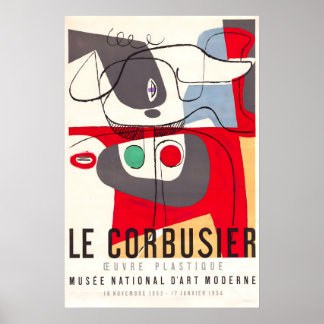 Le Corbusier 1954 Ausstellung POSTER DRUCK A5-A1