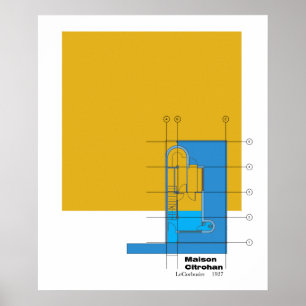 Le Corbusier Maison Citrohan Art Poster