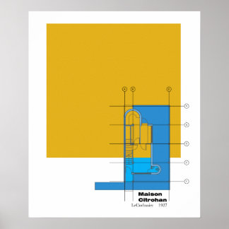 Le Corbusier Maison Citrohan Art Poster