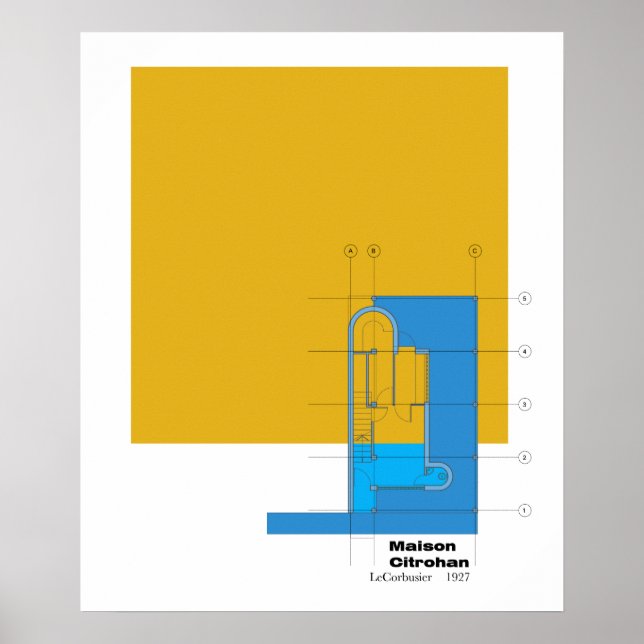 Le Corbusier Maison Citrohan Art Poster (Vorne)