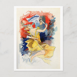 Le courrier français Vintag Zeitung Postkarte