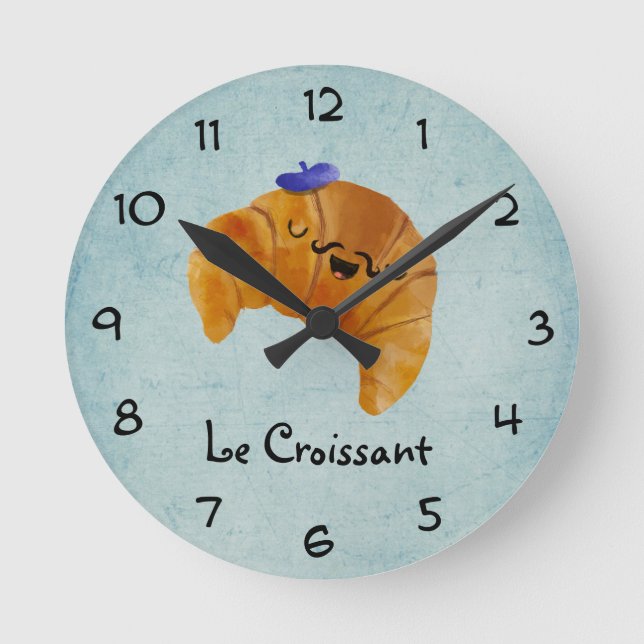 Le Croissant Runde Wanduhr (Vorderseite)
