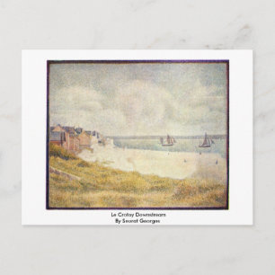 Le Crotoy Downstream by Seurat Georges Postkarte
