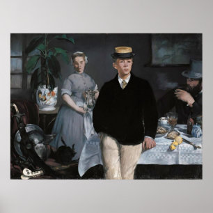 Le Déjeuner dans l'atelier von Édouard Manet Poster