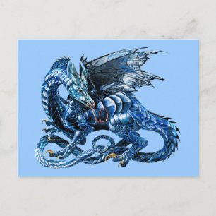 Le dragon bleu - postkarte