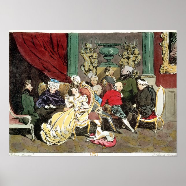 Le Faubourg Saint-Germain, graviert von Delpech Poster (Vorne)