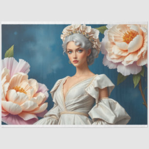 Le Femme Viktorianisch Beauty Romance Fleur Decoup Seidenpapier